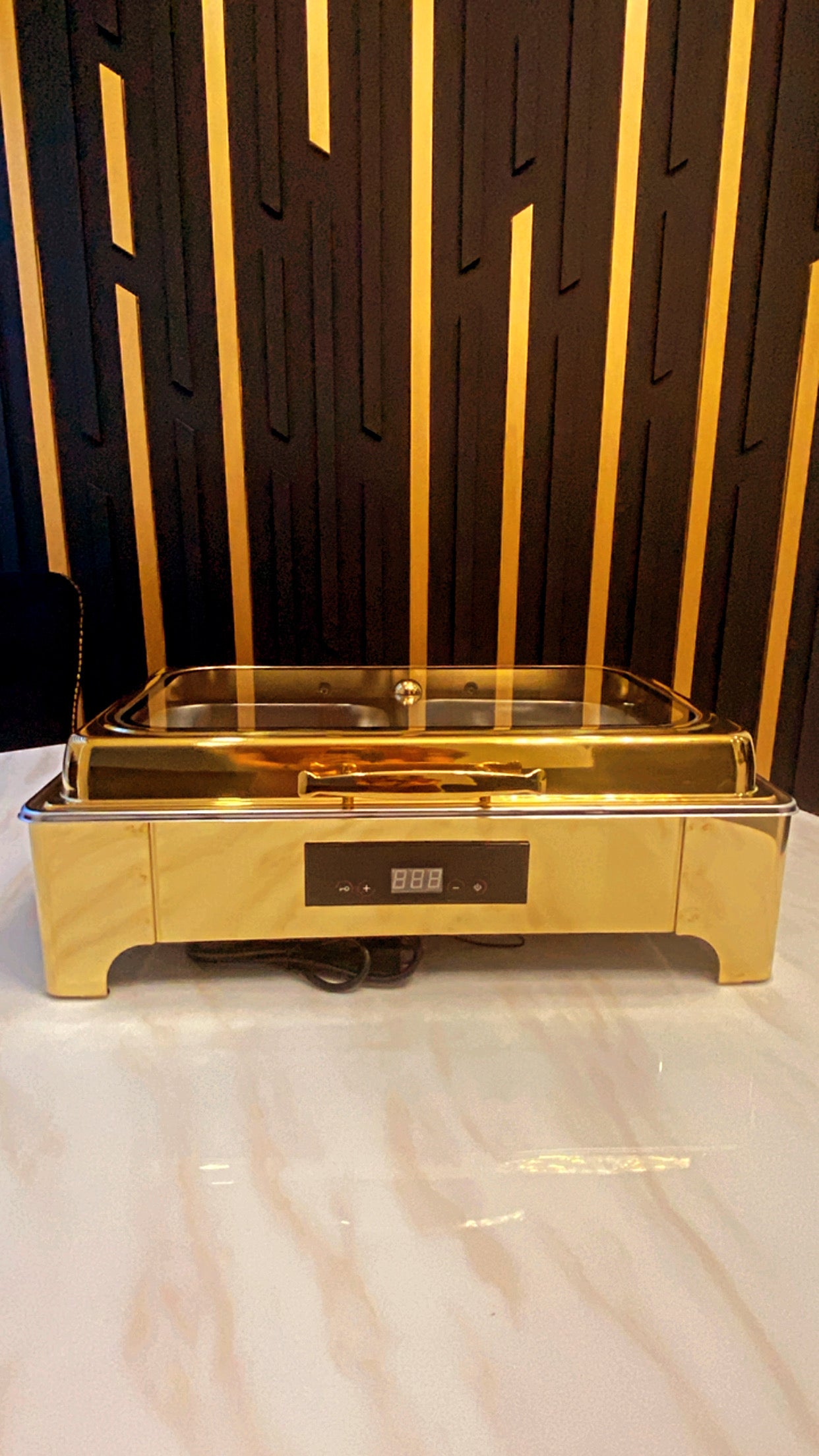 Gold Electric Chafing Dish 9L