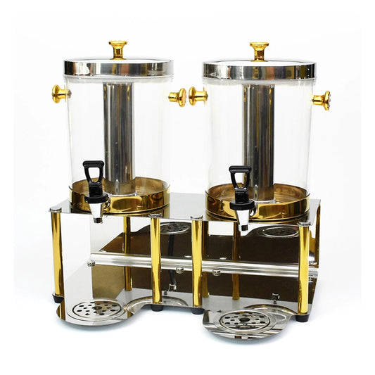 Luxe Juice Dispenser Double Silver/Gold