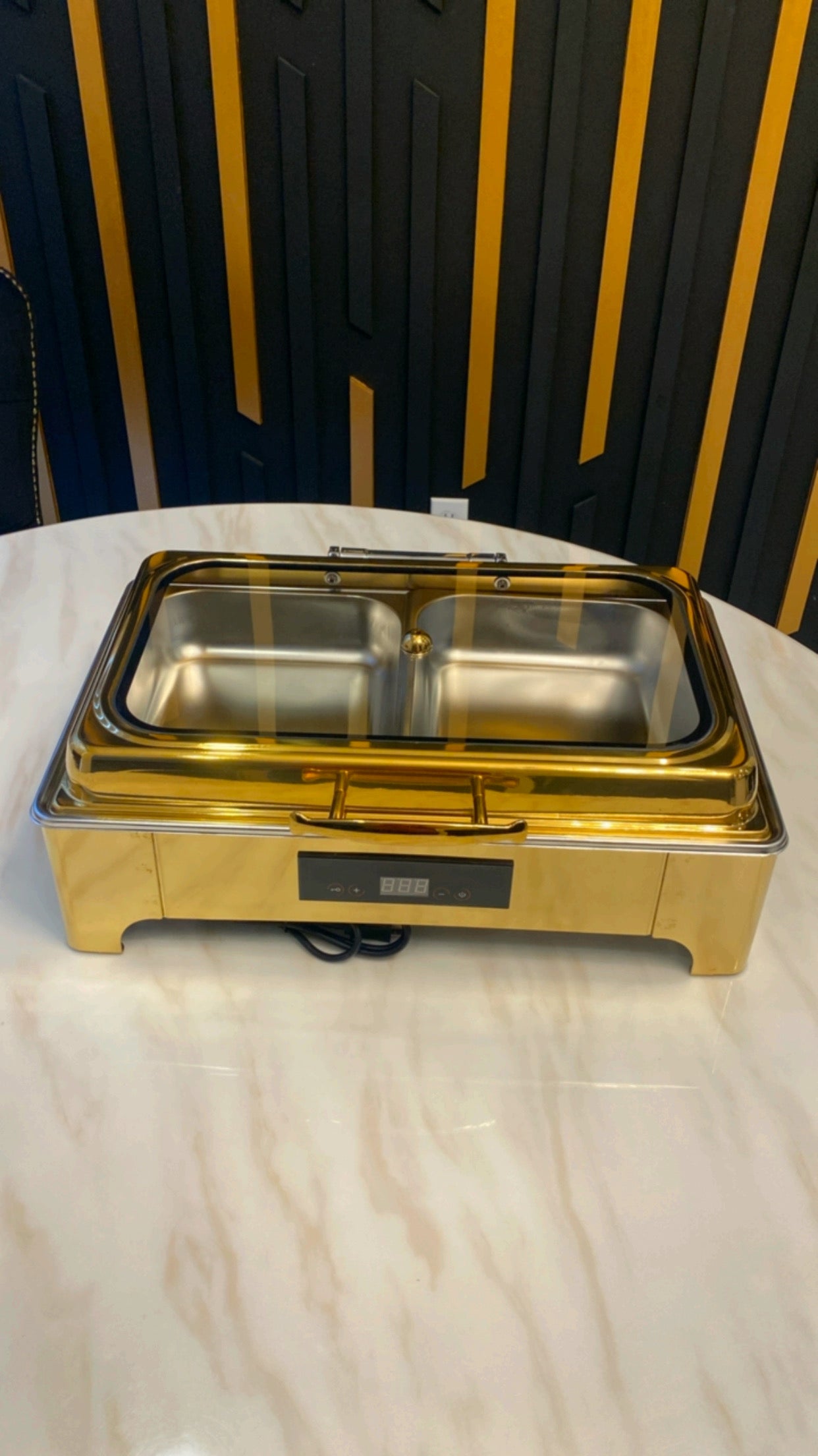 Gold Electric Chafing Dish 9L