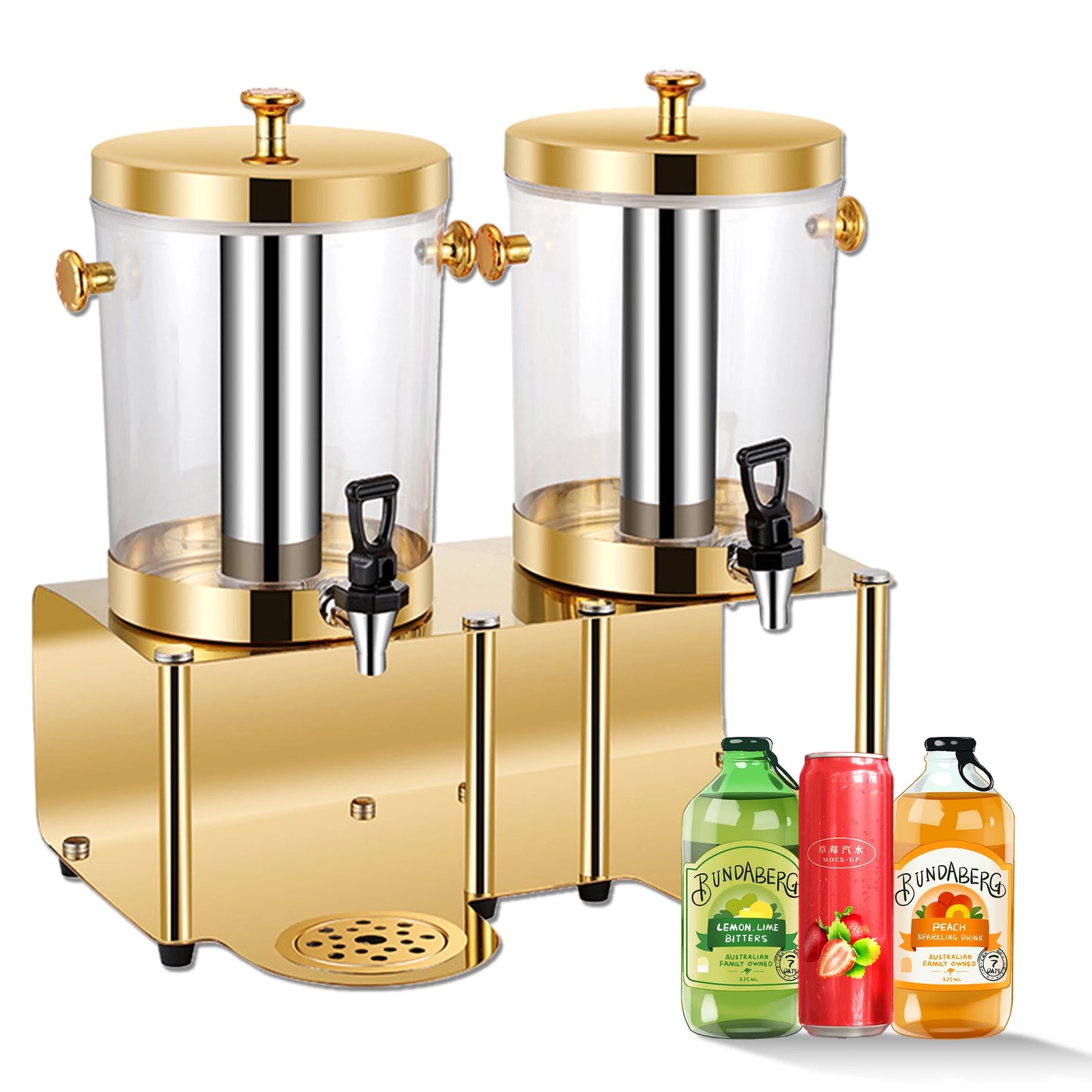 Luxe Juice Dispenser Double Gold