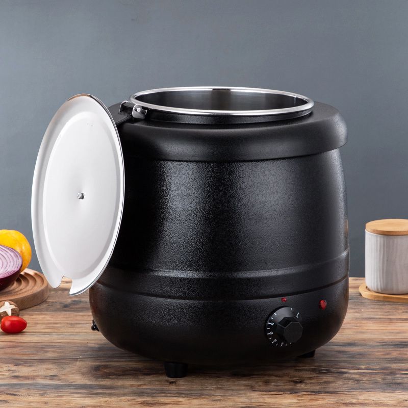 10L Black electric soup warmer