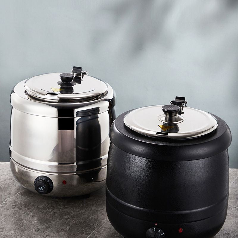 10L Silver electric soup warmer