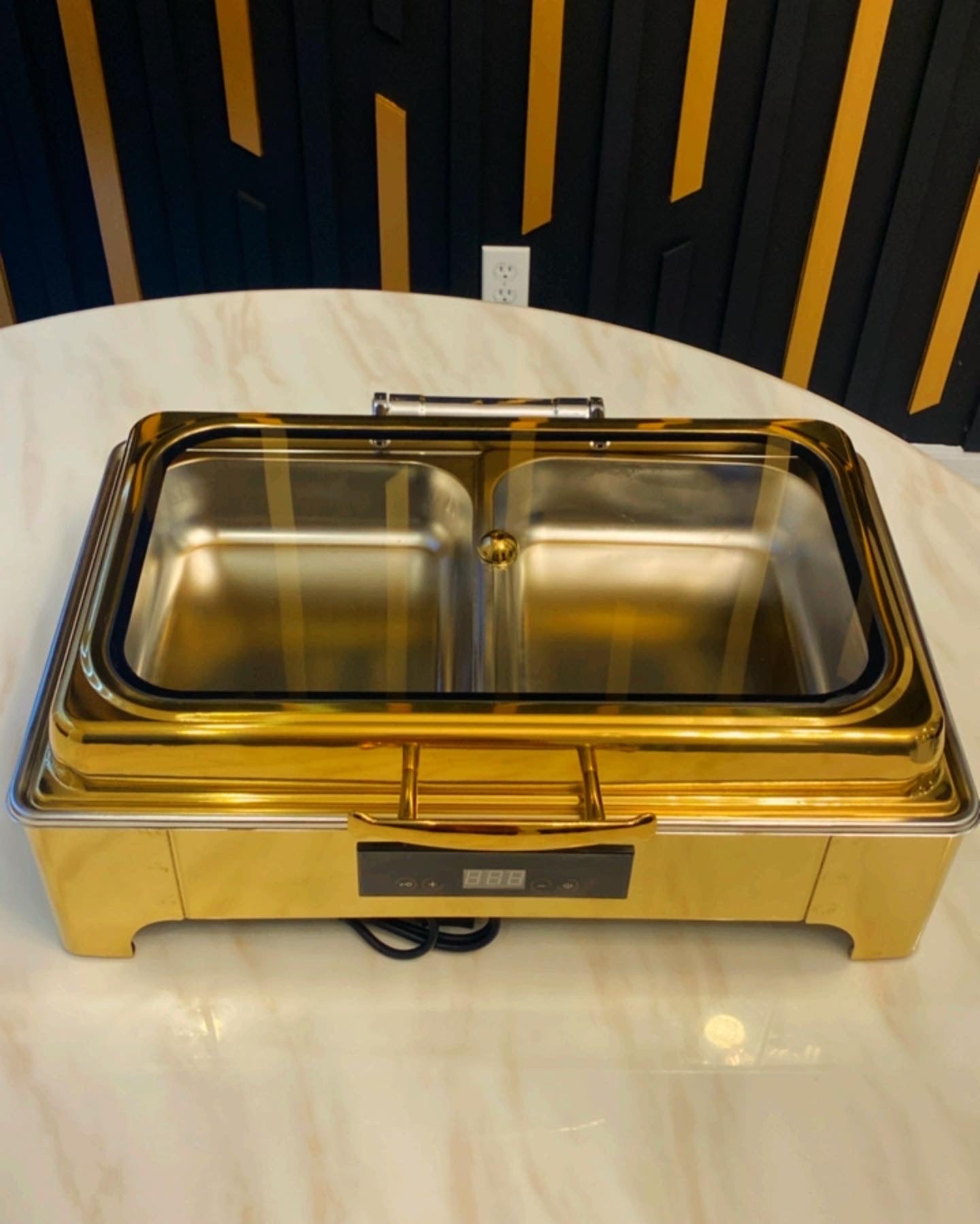 Gold Electric Chafing Dish 9L