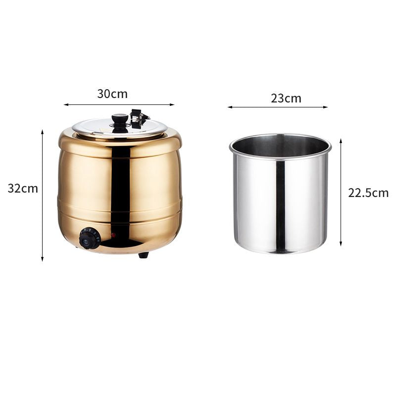 10L Gold Electric Soup Warmer