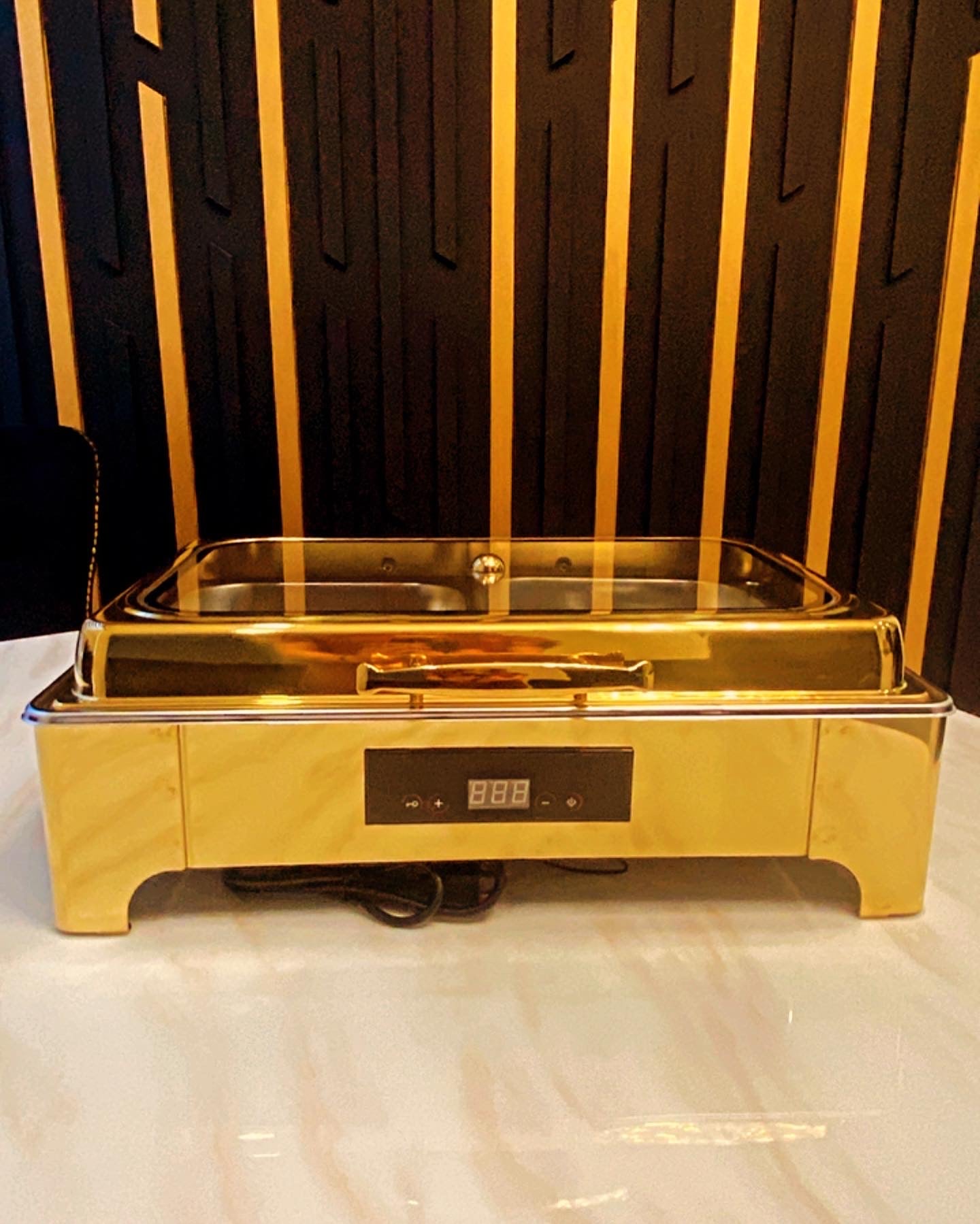 Gold Electric Chafing Dish 9L