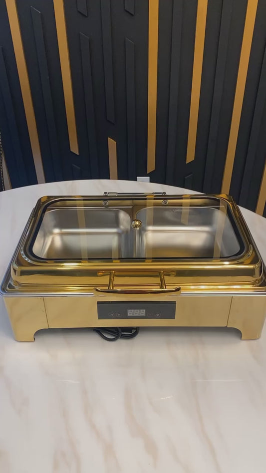 Gold Electric Chafing Dish 9L